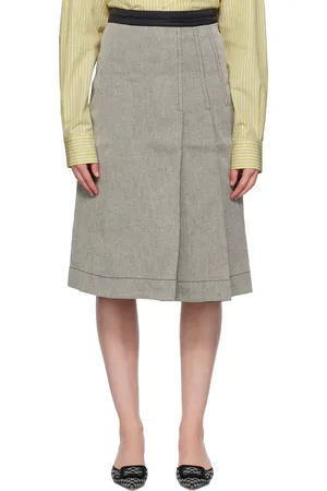 Saks Potts Gray Wimbledon Midi Skirt