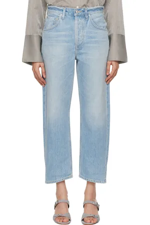 Citizens of Humanity Blue Dahlia Bow Leg Baby Roll Jeans