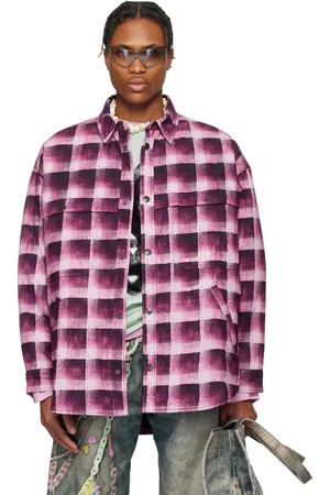Acne Studios Pink Check Button-Up Shirt