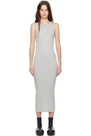 J.W.Anderson Gray Anchor Logo Twisted Strap Midi Dress