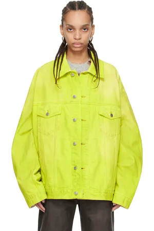 Acne Studios Yellow Oversized Denim Jacket