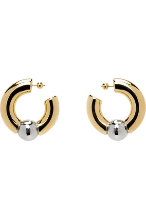 Jean Paul Gaultier Gold & Silver Tube Earrings
