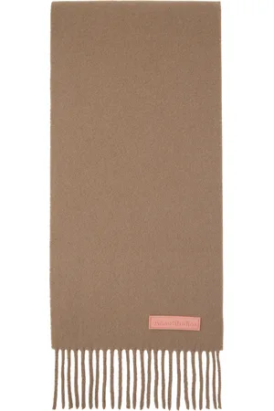 Acne Studios Brown Narrow Fringe Scarf