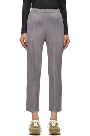 PLEATS PLEASE ISSEY MIYAKE Gray Pleated Trousers