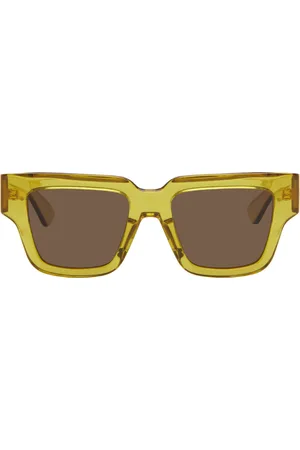Bottega Veneta Yellow Square Sunglasses