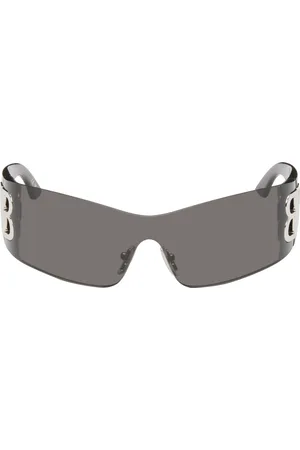 Balenciaga Gray Bossy Mask Sunglasses