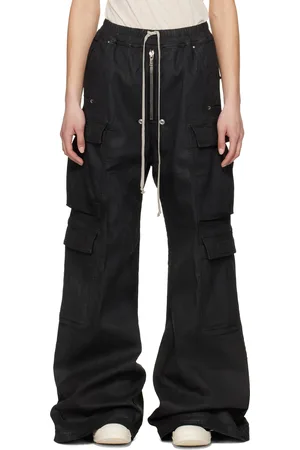 Rick Owens Black Hollywood Double Cargo Jumbo Belas Jeans