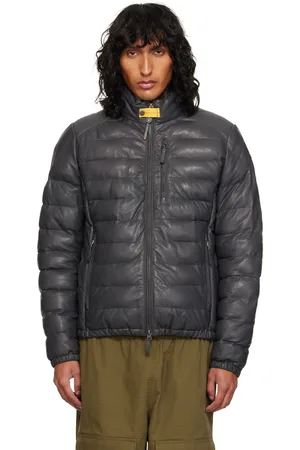 Parajumpers Gray Earnie Leather Jacket