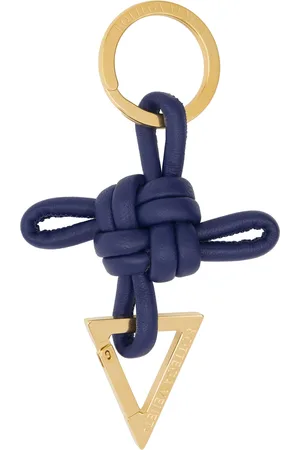 Bottega Veneta Blue Triangle Key Ring