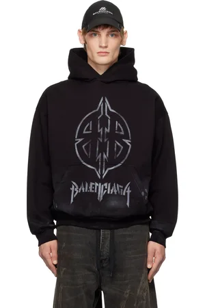 Balenciaga Black Metal BB Stencil Hoodie