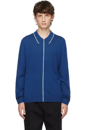Paul Smith Blue Zip Cardigan