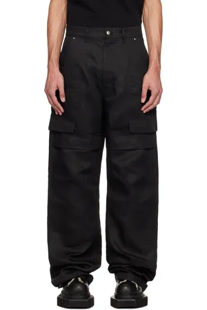 Rick Owens Black Hollywood Stefan Cargo Pants