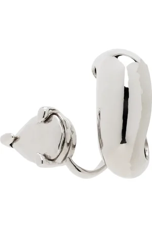 ALAN CROCETTI Silver Hard Alien Left Ear Cuff
