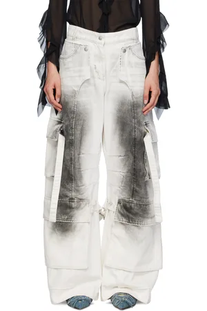 Acne Studios White & Gray Pargot Jeans