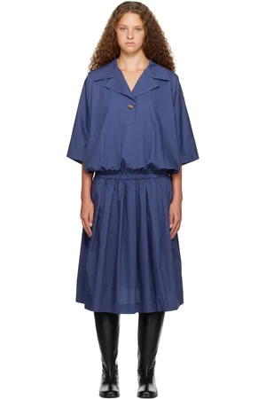 Caro Editions Navy Amanda Midi Dress