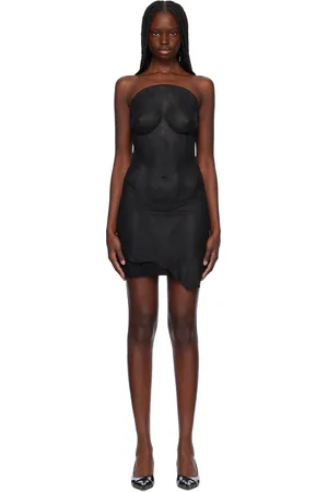 Liza Keane Shadow Nubuck Minidress