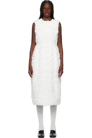 Comme des Garçons Tulle Flower Tape Embroidery Midi Dress