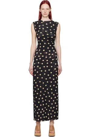 Stella McCartney Black Polka Dot Maxi Dress