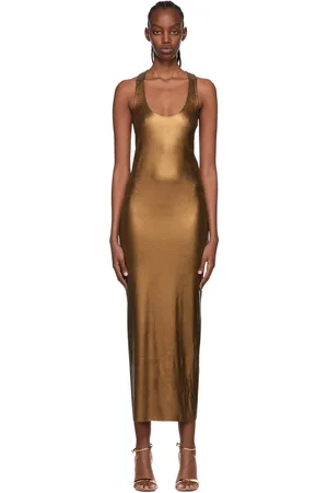 Tom Ford Brown Viscose Maxi Dress