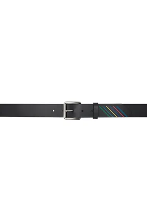 Paul Smith Black Sports Stripe Belt
