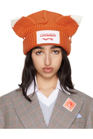 Charles Jeffrey Loverboy Orange Chunky Ears Beanie