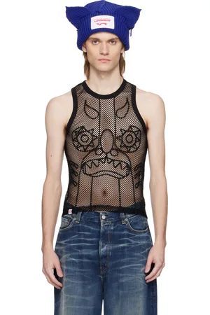 Charles Jeffrey Loverboy Graphic Net Tank Top