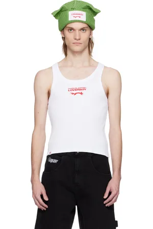 Charles Jeffrey Loverboy White Logo Tank Top