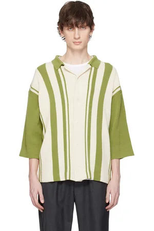 Document & Off-White Intarsia Knitting Stripe Shirt