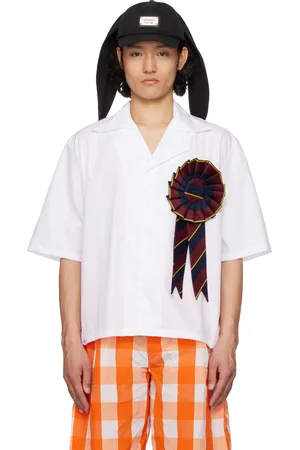Charles Jeffrey Loverboy White Rosette Shirt