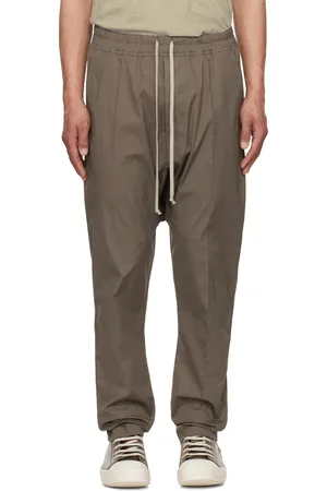 Rick Owens Gray Hollywood Drawstring Long Trousers