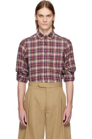 Vivienne Westwood Red & Beige Two Button Krall Shirt