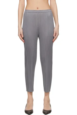 PLEATS PLEASE ISSEY MIYAKE Gray Basics Trousers