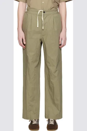 Document Cotton Metal Tucked Trousers
