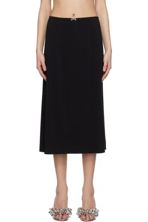 Paco rabanne Black Bow Midi Skirt