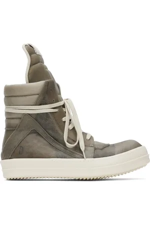 Rick Owens Gray Hollywood Geobasket Sneakers