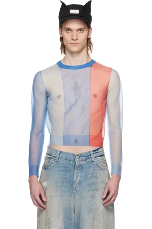 Charles Jeffrey Loverboy Blue Sheer Sweater