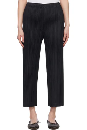 PLEATS PLEASE ISSEY MIYAKE Black Thicker Bottoms 2 Trousers