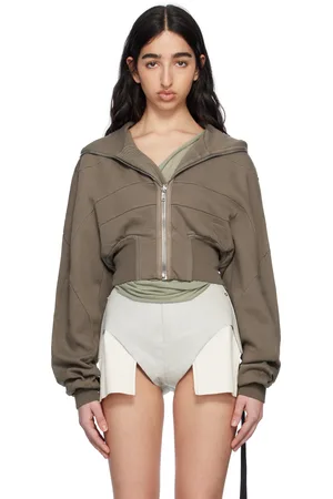 Rick Owens Gray Hollywood Collage Hoodie