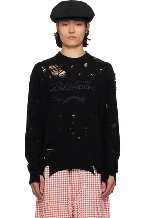 Charles Jeffrey Loverboy Distressed Logo Sweater