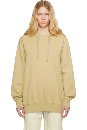 Rick Owens Beige Hollywood Oversized Hoodie