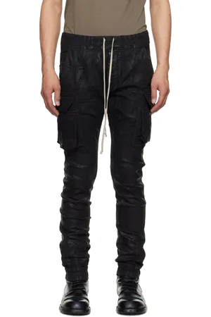 Rick Owens Black Hollywood Mastodon Cut Cargo Pants