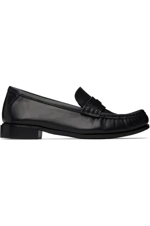 Max Mara Black Leather Loafers