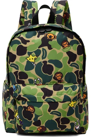 BAPE Khaki New ABC Milo All Friends Medium Backpack