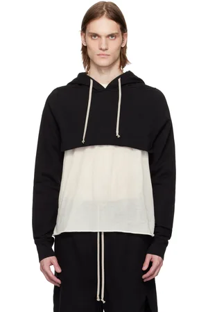 Rick Owens Black Hollywood Cropped Hoodie