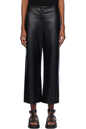 Max Mara Black Soprano Faux-Leather Trousers