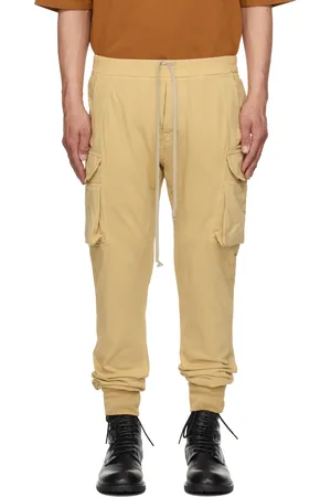 Rick Owens Beige Hollywood Mastodon Cut Cargo Pants