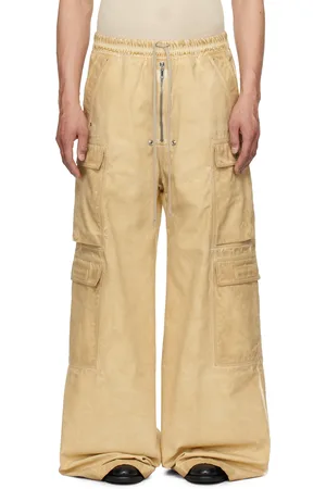 Rick Owens Beige Hollywood Double Cargo Jumbo Belas Pants