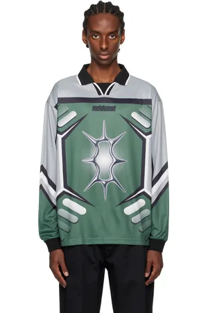 Metalwood Gray & Green X-Games LS Jersey Polo
