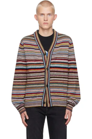Paul Smith Multicolor Signature Stripe Button Thru Cardigan