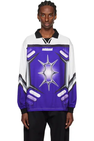Metalwood White & Blue X-Games LS Jersey Polo